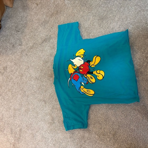 Disney Blue Short Sleeve Tee with Characters - Picture 3 of 4